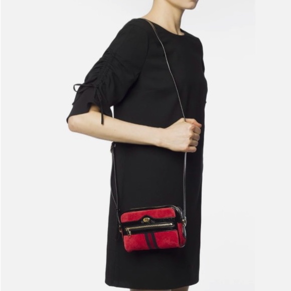 Gucci Red Suede Ophidia shoulder bag - Picture 2 of 16